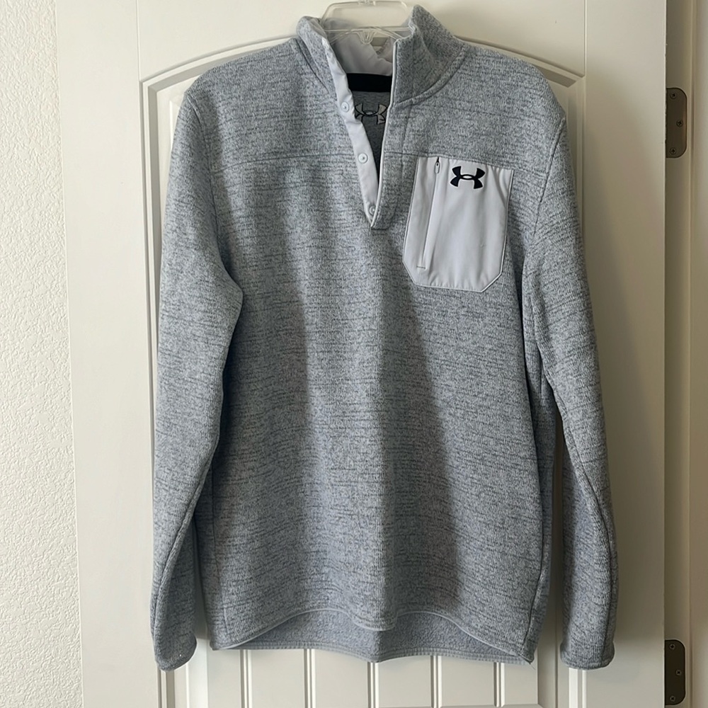 Men’s Under Armour Quarter Snap Up Pullover - Picture 2 of 8